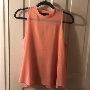 XL Coral high neck flowy tank top